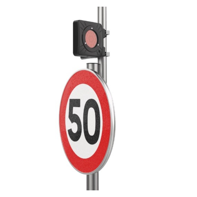 Baliza de semnalizare intermitenta - alimentare panou solar 